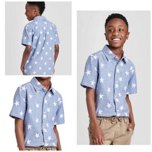 Cat & Jack Boys' Short Sleeve Shirt M (8/10) NWT